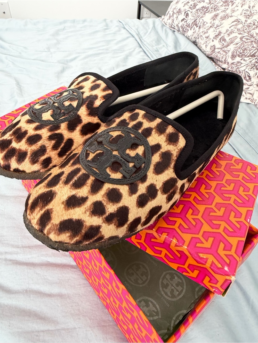 Tory Burch cheetah Billy loafers